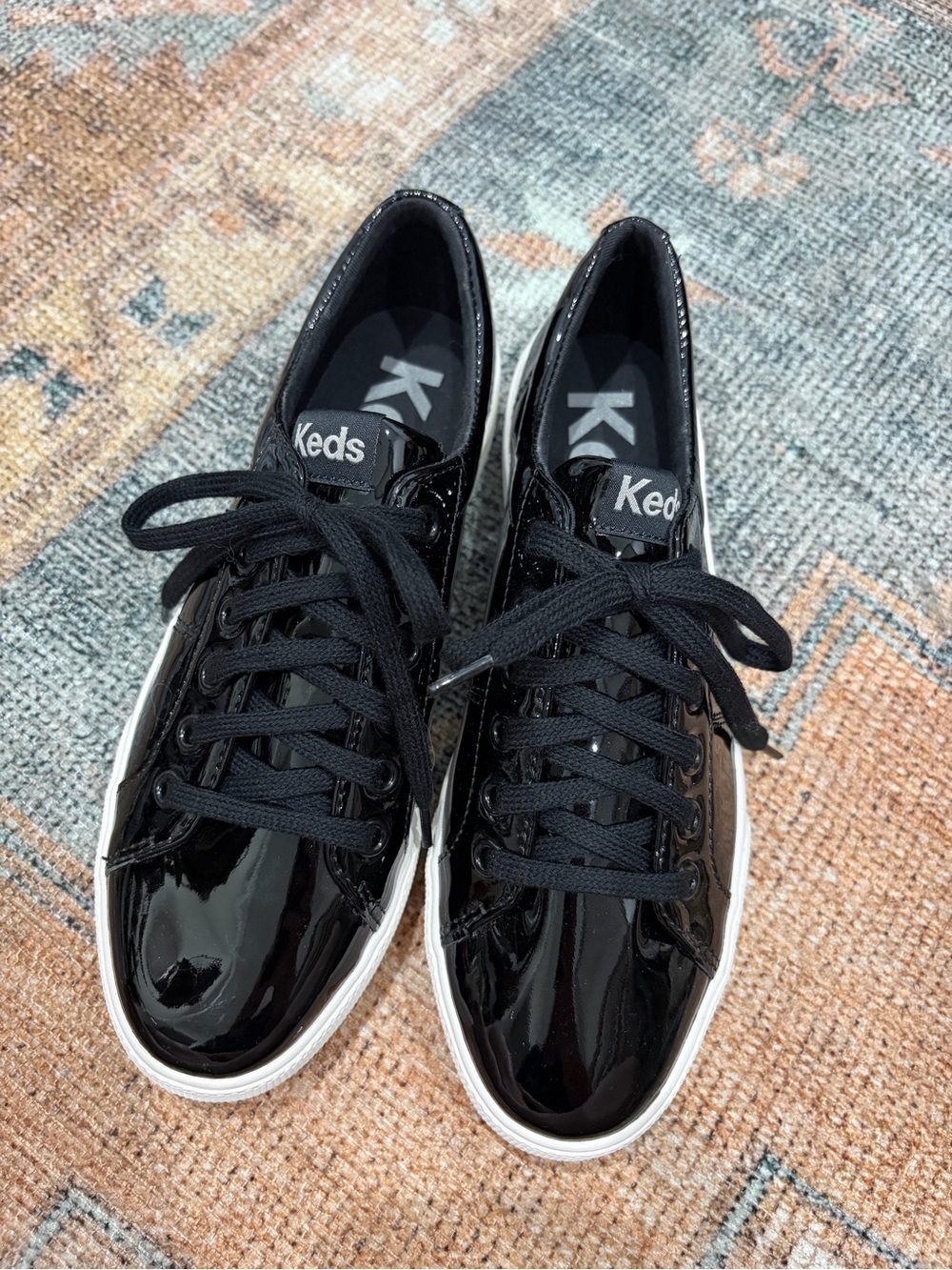 Keds Women's Jump Kick Duo Black Patent Platform Sneaker. Brand New W/O Box - Picture 5 of 11